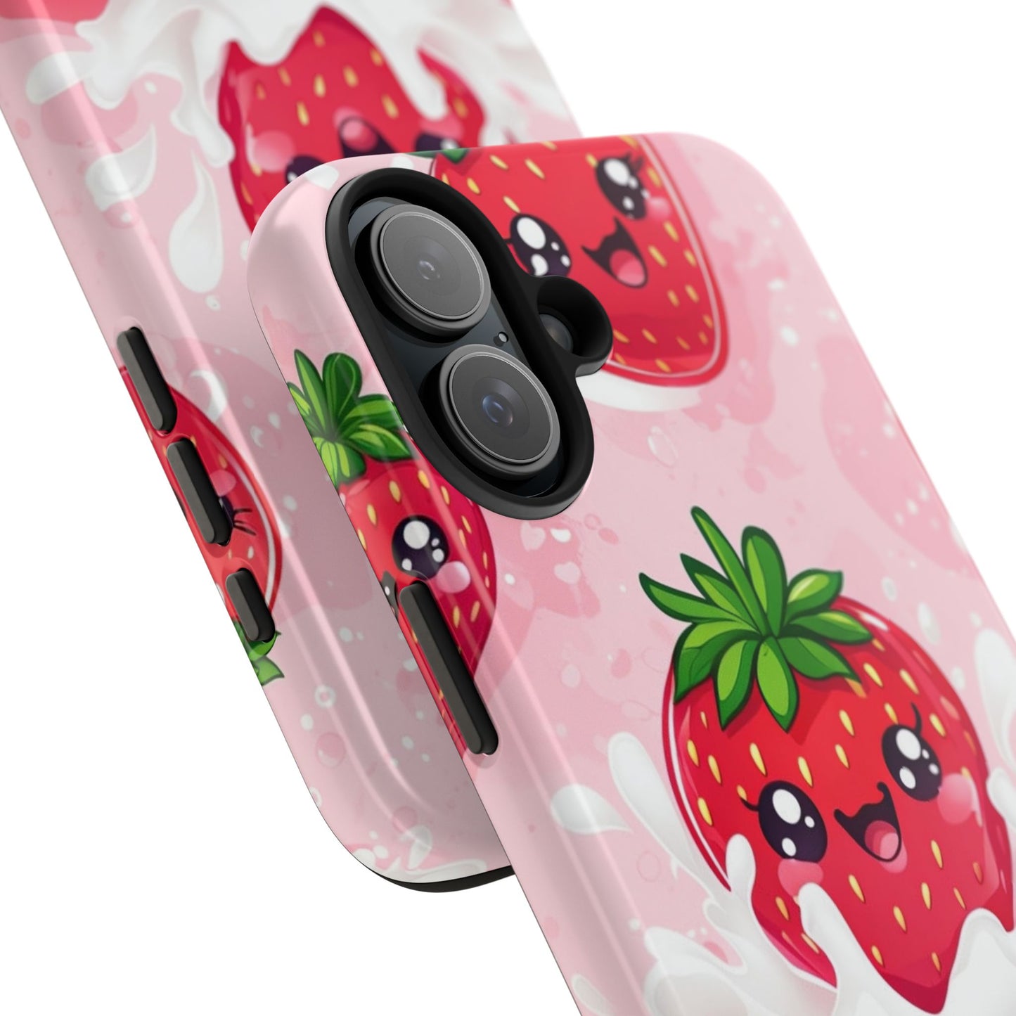 Kawaii Strawberry Tough Phone Case - Cute & Durable Protection