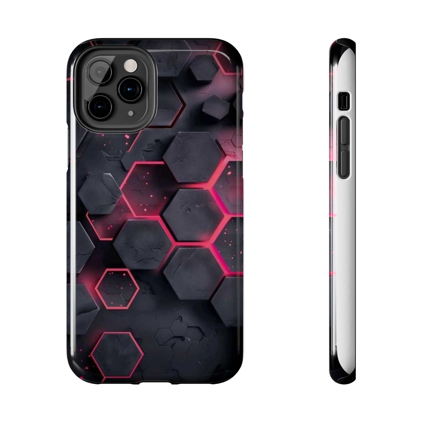 Stylish Tough Phone Cases with Hexagonal Design - Durable Protection for Tech Lovers