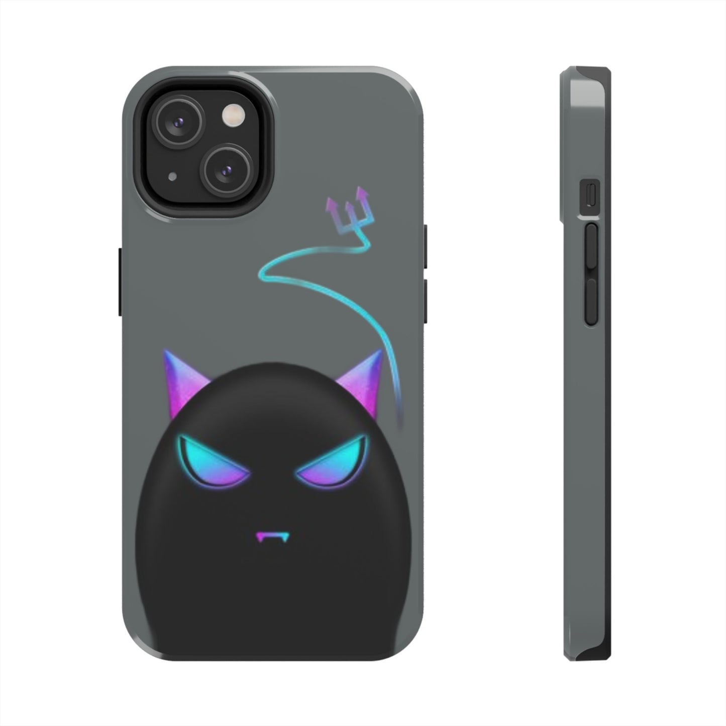Demonic Cat Tough Phone Case - Cute & Edgy Phone Protection for Cat Lovers