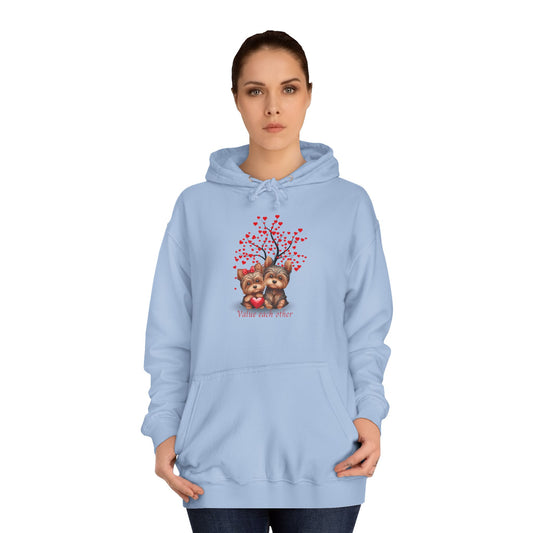 Baby Blue Hoodie for Him & Her – Perfect for Dog Lovers with Heart Paw Print Design