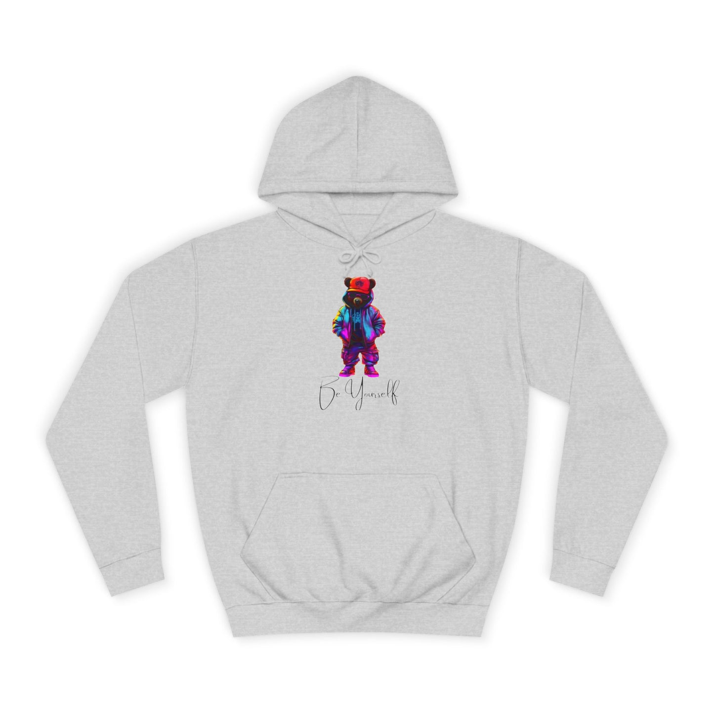 White Ice Hoodie for Men – When They Need Me Graphic with Drawstrings & Kangaroo Pocket