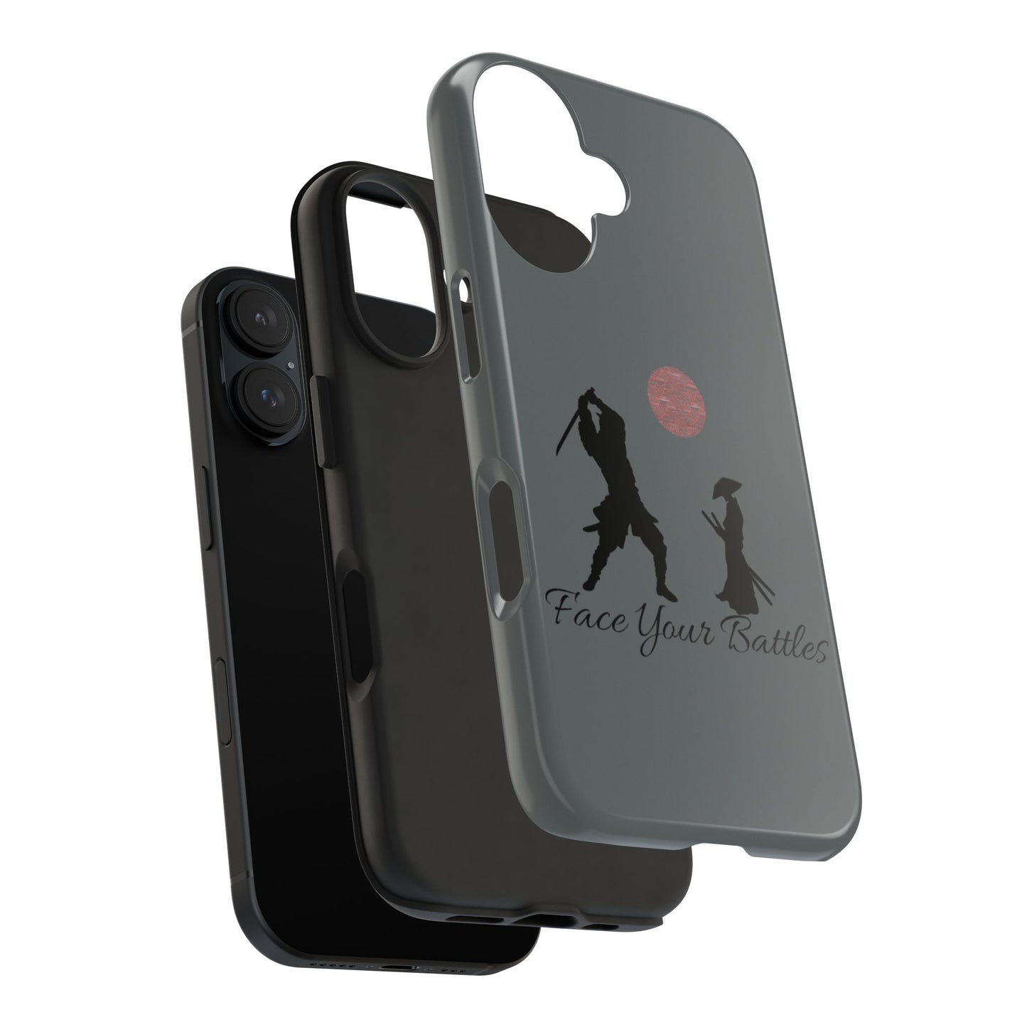 Phone case- Face Your Battles Tough Phone Case - Durable Protection