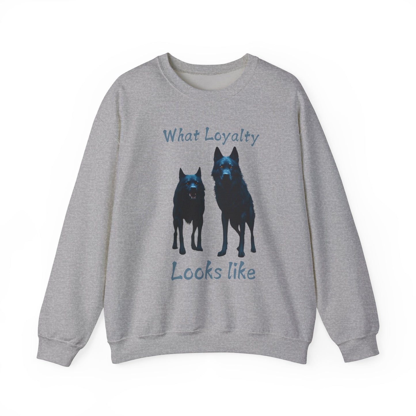 🐾 Funny Dog Lover Red Sweatshirt – "What Loyalty Looks Like" Design for Dog Owners & Pet Lovers