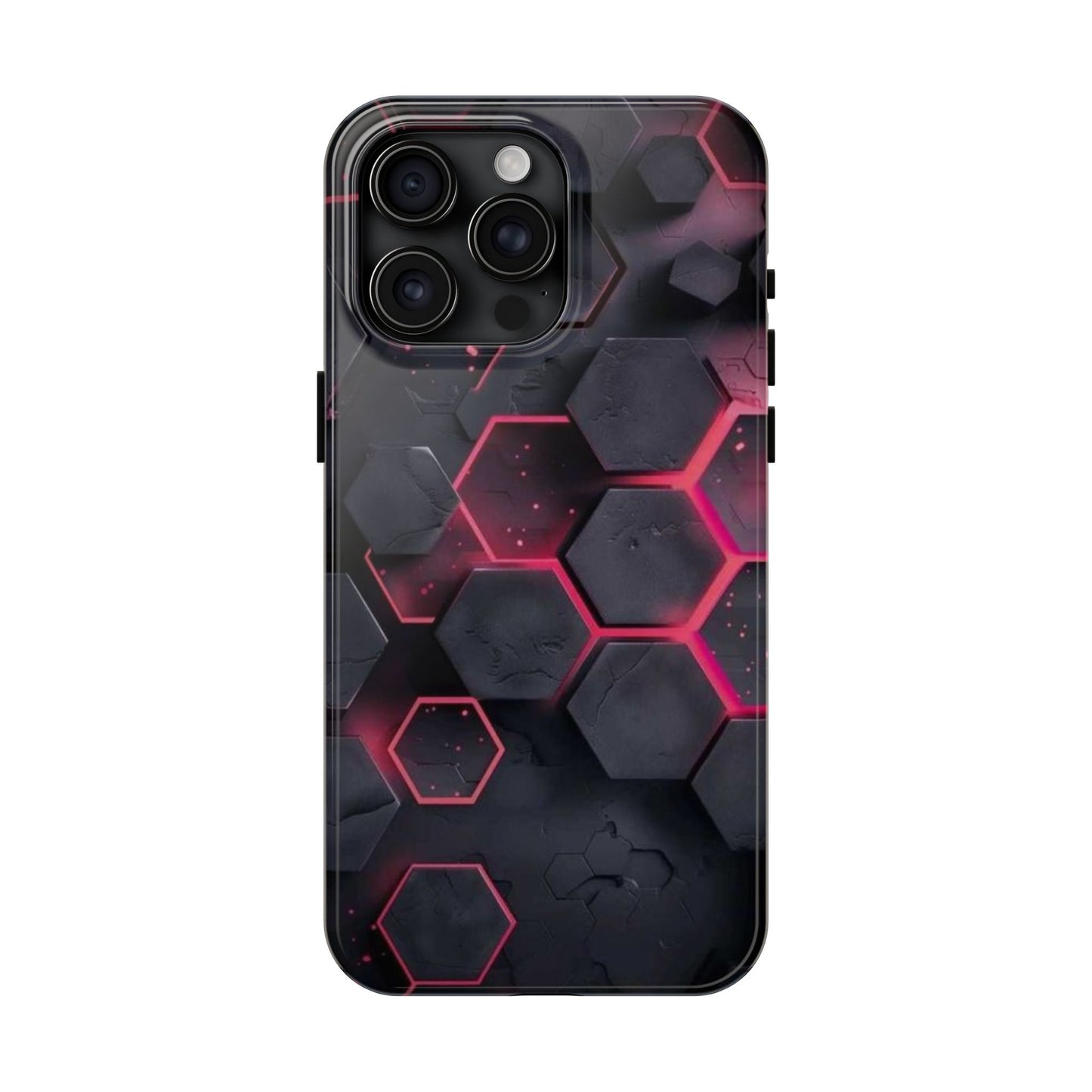 Stylish Tough Phone Cases with Hexagonal Design - Durable Protection for Tech Lovers