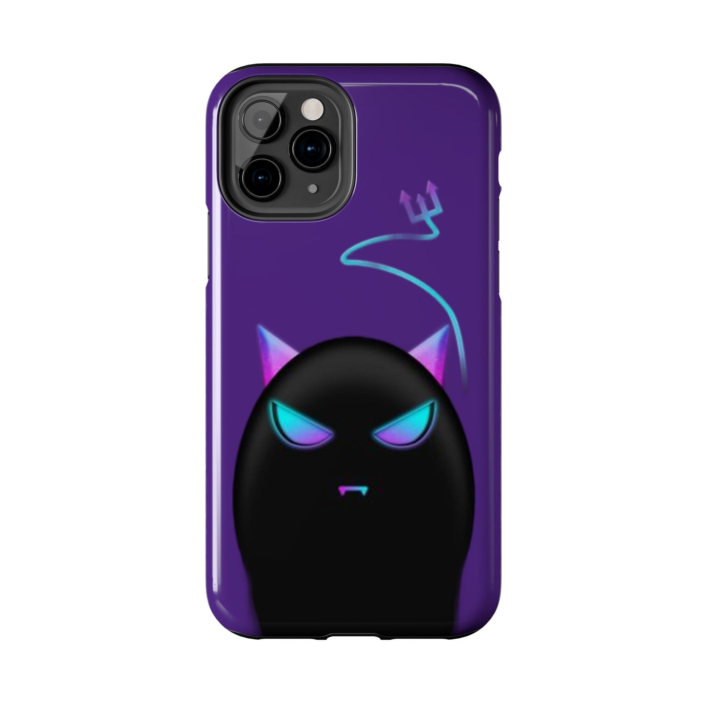 Demonic Cat Tough Phone Case - Cute & Edgy Phone Protection for Cat Lovers
