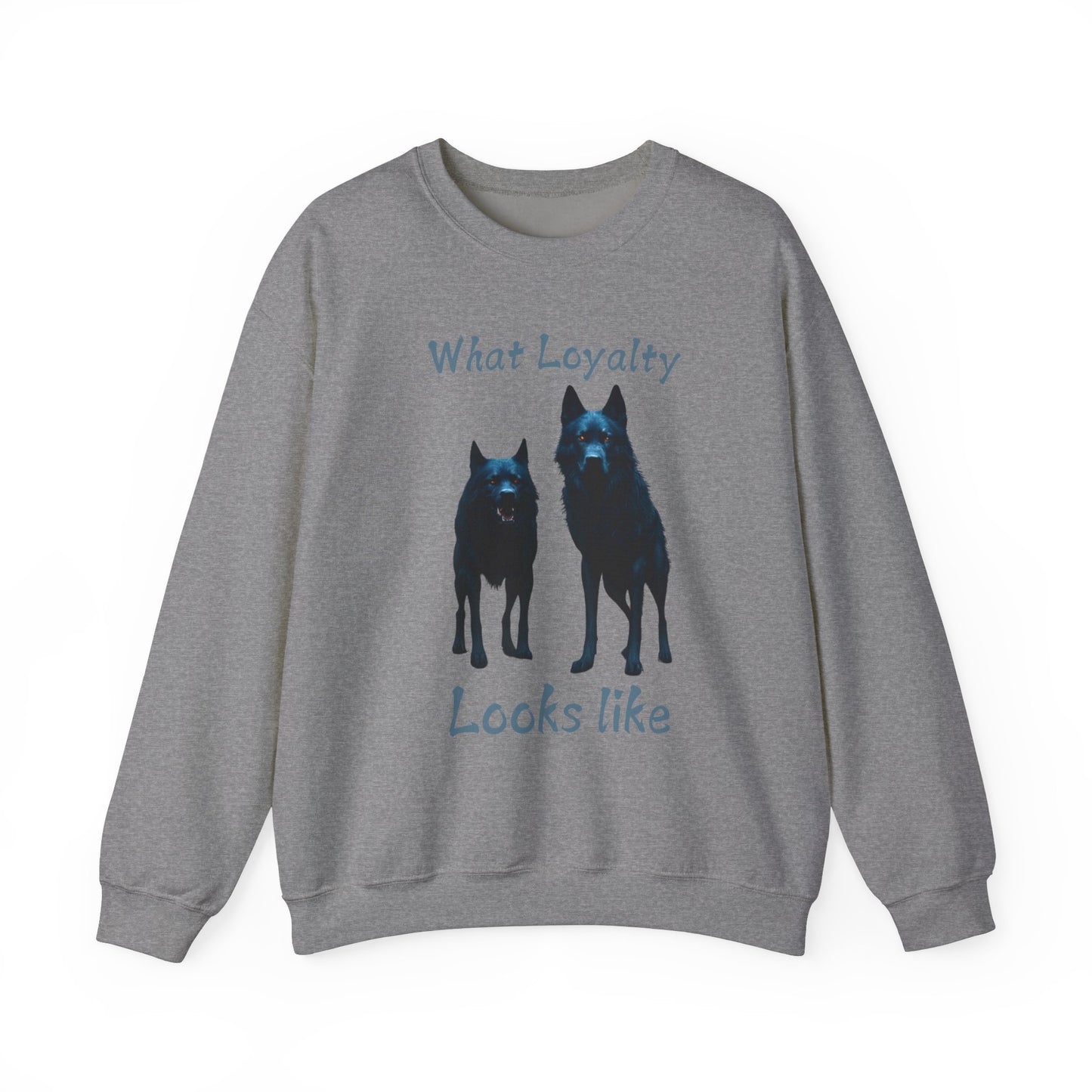 🐾 Funny Dog Lover Red Sweatshirt – "What Loyalty Looks Like" Design for Dog Owners & Pet Lovers