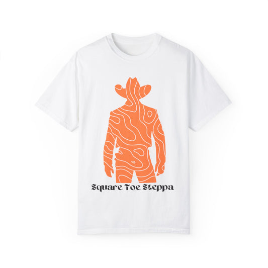 Rust Brown Men's Large T-Shirt – "Square Toe Steppa" Western Cowboy Graphic Tee