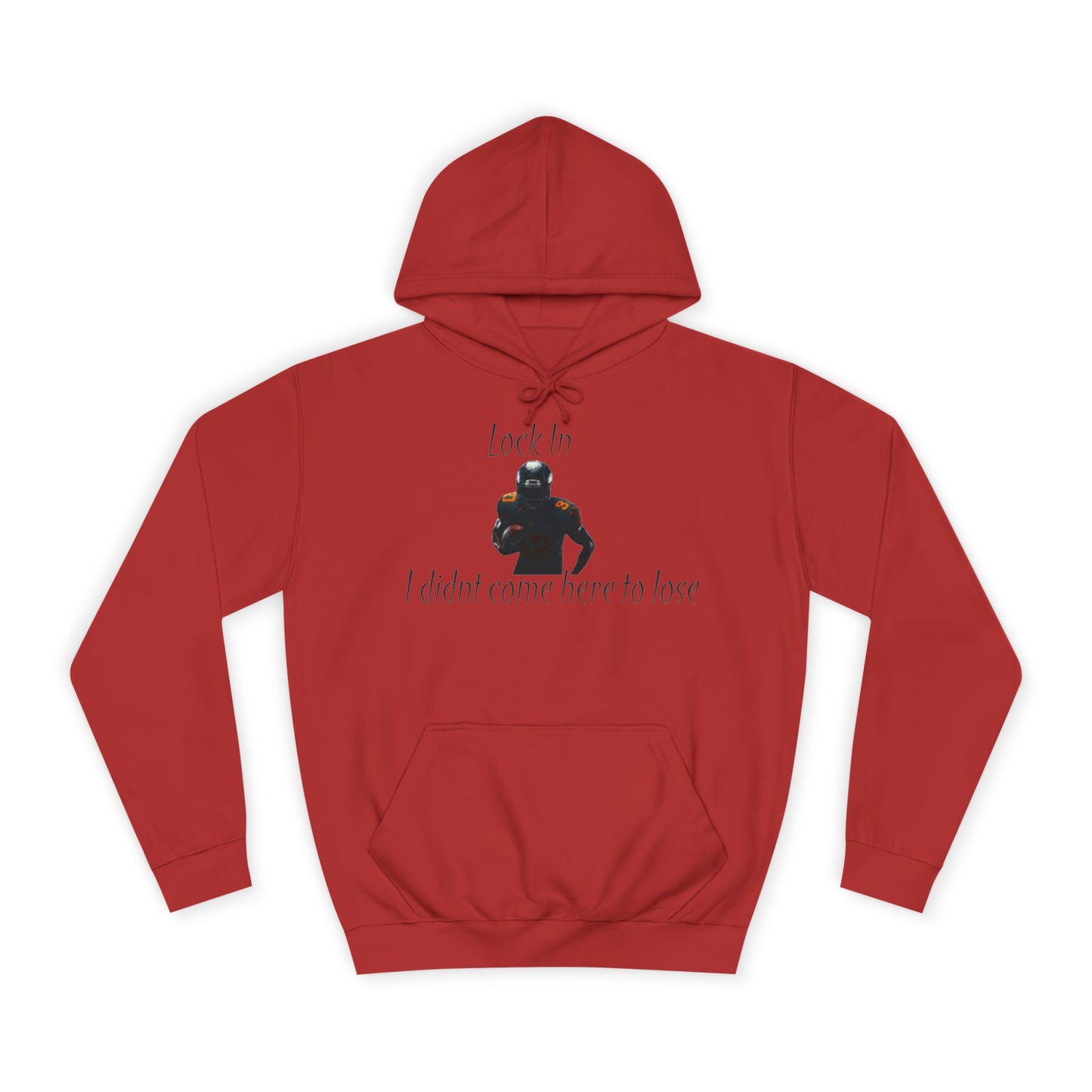 Glacier White Men’s NFL Hoodie – "Lock In" Football Edition Sweatshirt with Drawstrings & Kangaroo Pocket