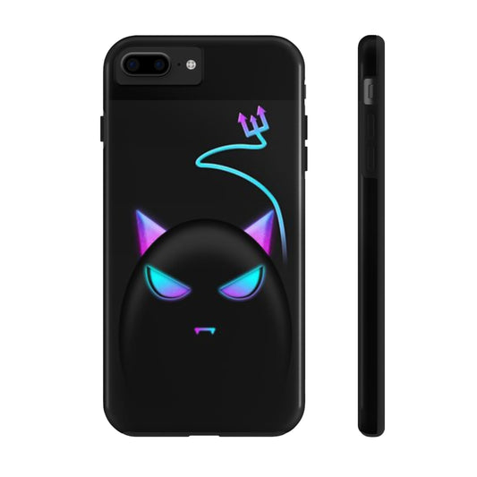 Demonic Cat Tough Phone Case - Cute & Edgy Phone Protection for Cat Lovers