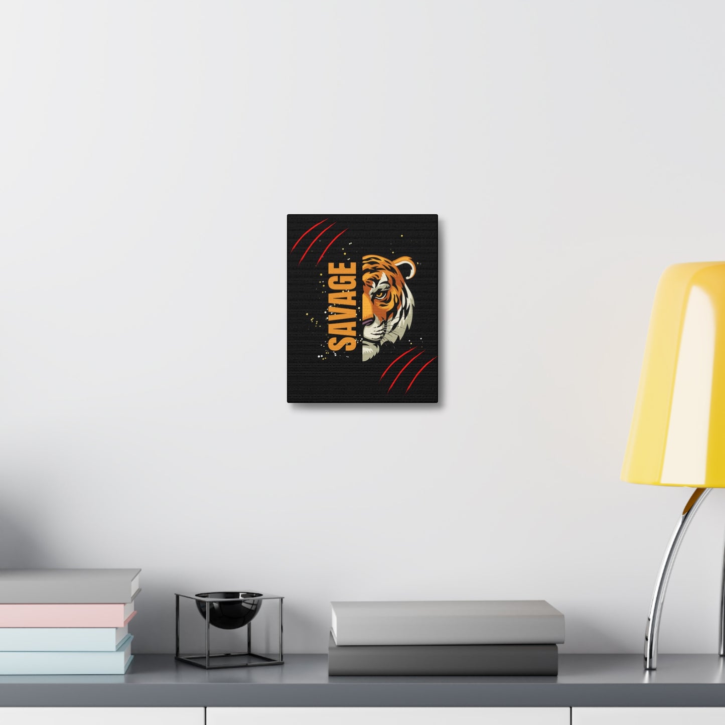 🐅 Savage Tiger Stretched Canvas Art – Fierce Wildlife Decor for Bold & Fearless Spaces