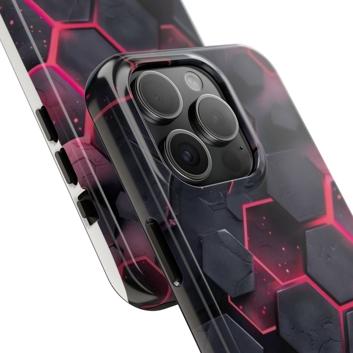 Stylish Tough Phone Cases with Hexagonal Design - Durable Protection for Tech Lovers
