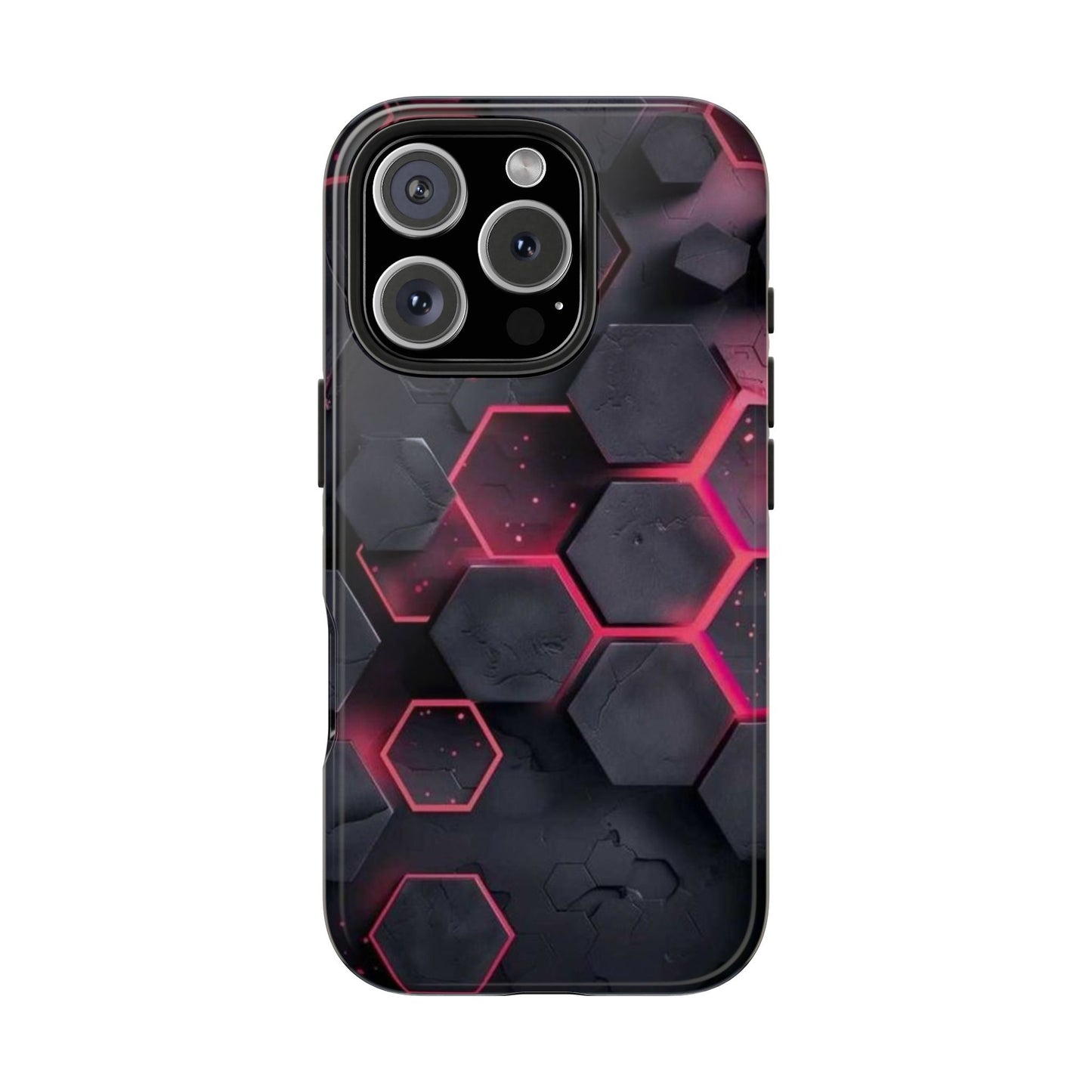 Stylish Tough Phone Cases with Hexagonal Design - Durable Protection for Tech Lovers