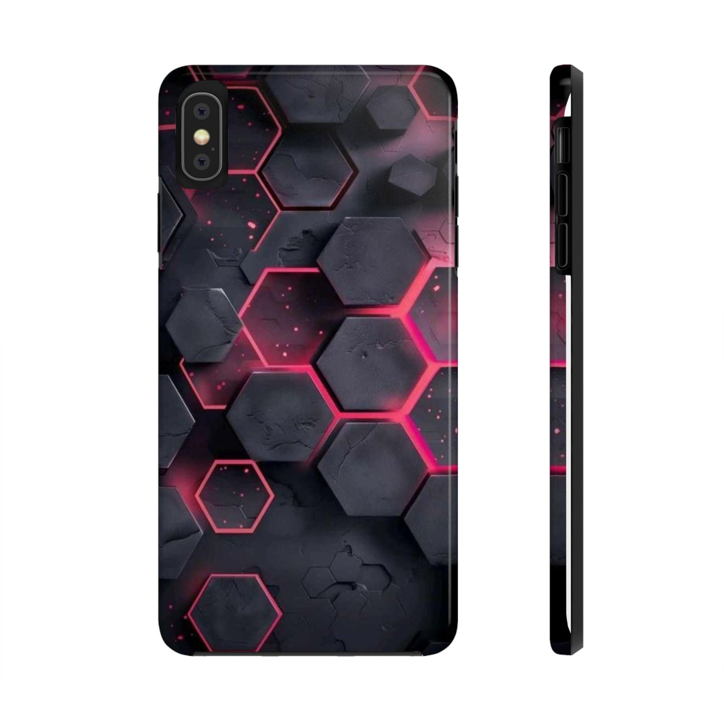Stylish Tough Phone Cases with Hexagonal Design - Durable Protection for Tech Lovers