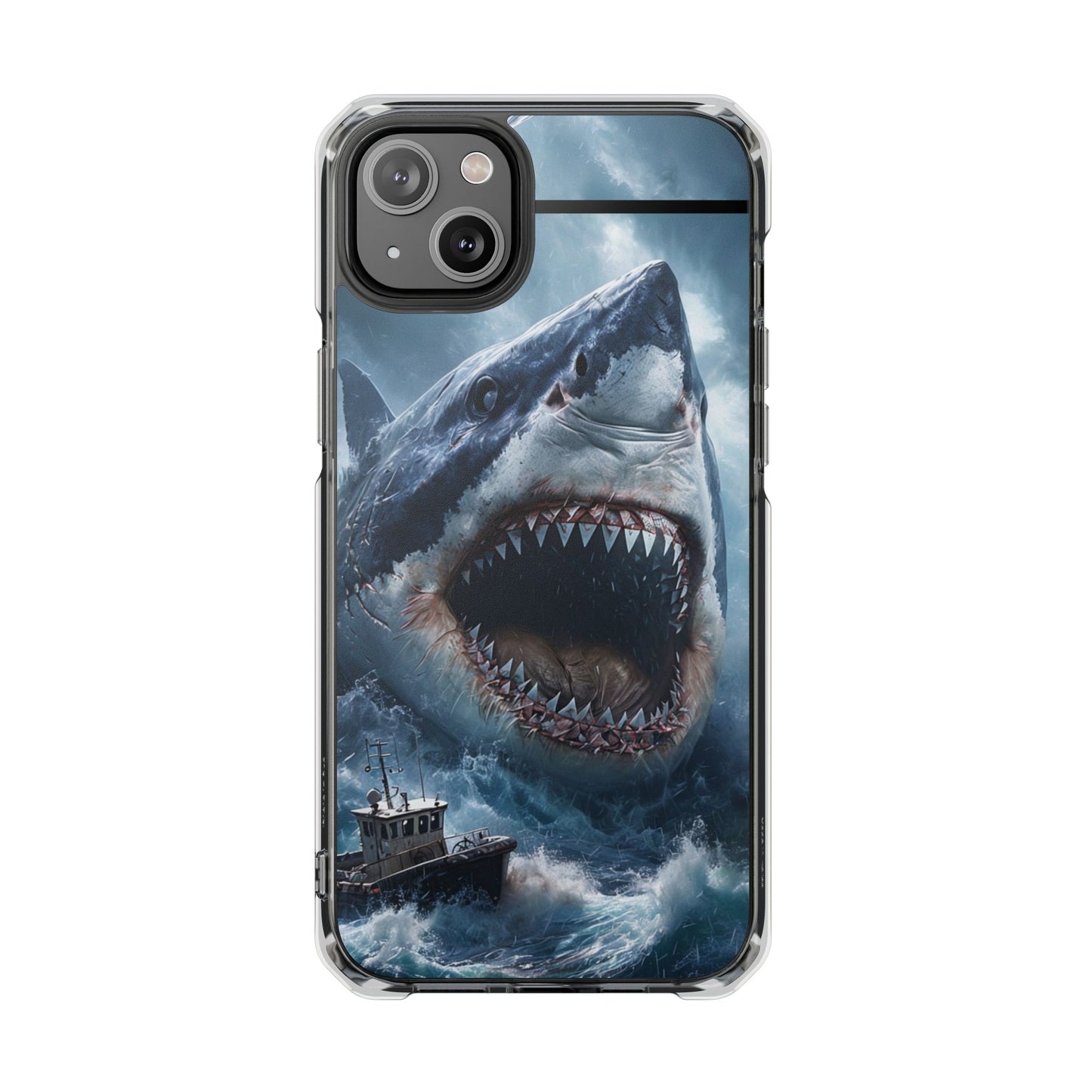 Shark Attack Magnetic Clear Impact Case – Ocean Adventure Phone Cover