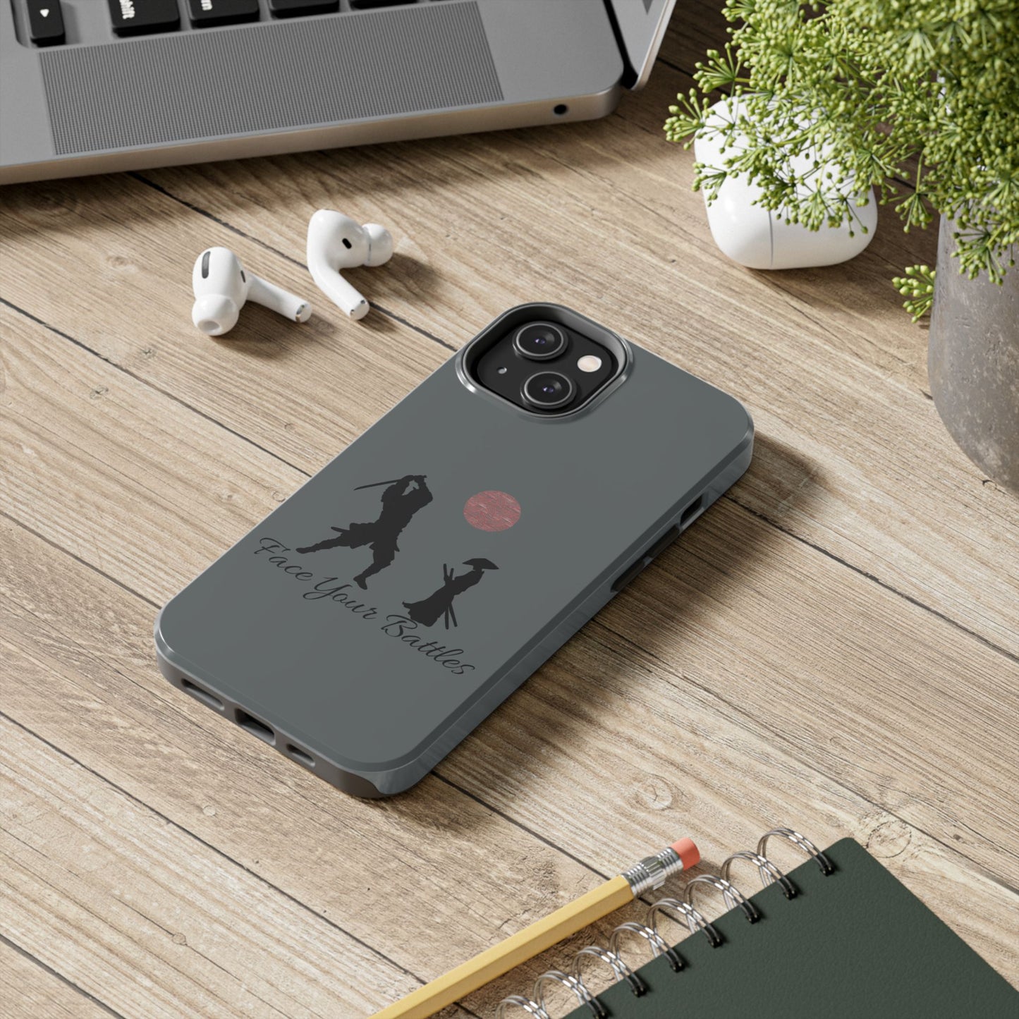 Phone case- Face Your Battles Tough Phone Case - Durable Protection