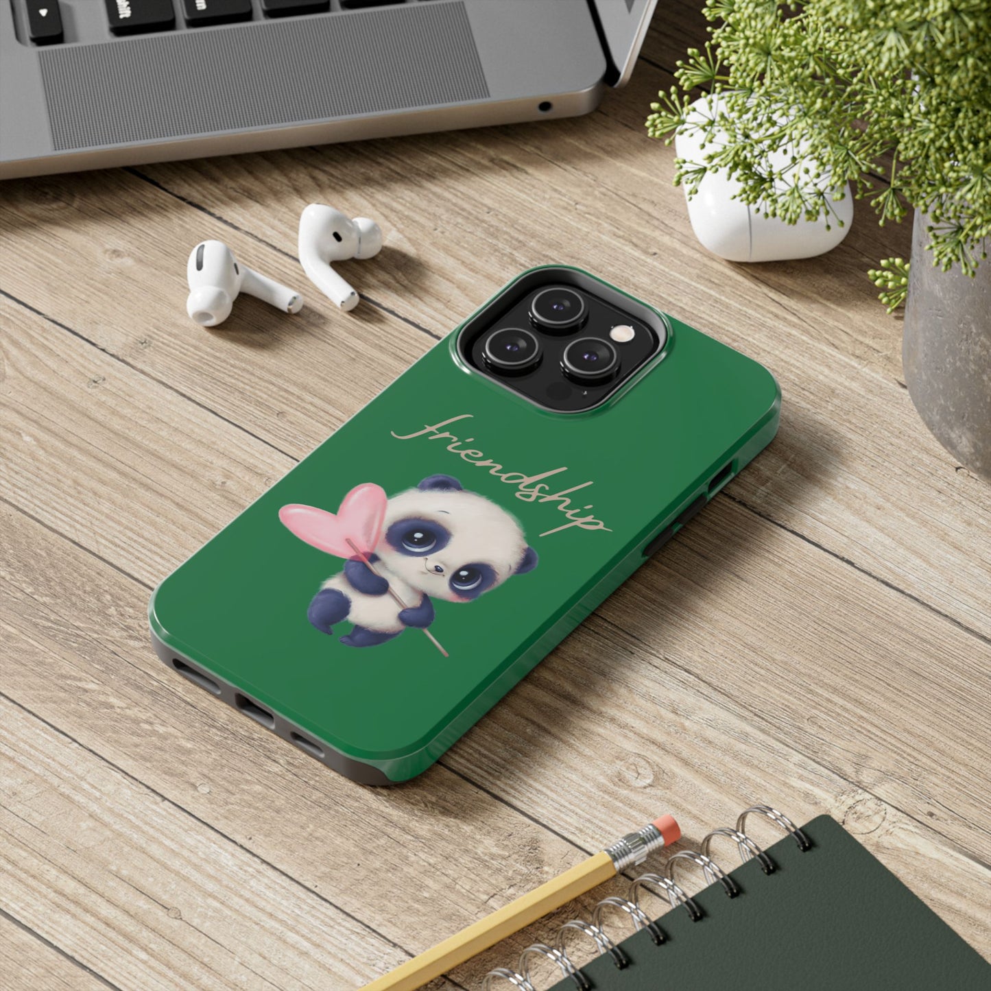 Phone case- Cute Panda Friendship Tough Phone Case - Durable Protection