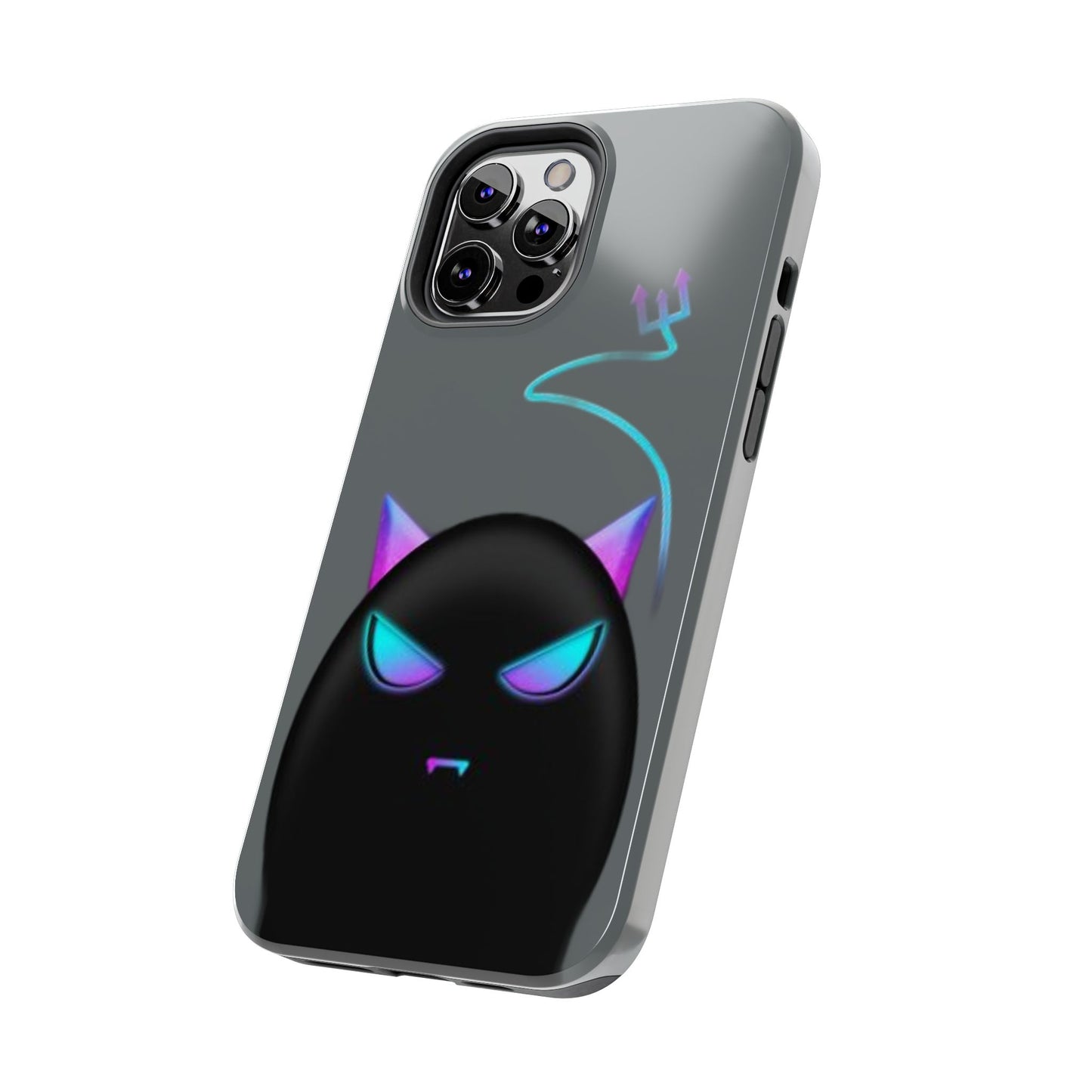 Demonic Cat Tough Phone Case - Cute & Edgy Phone Protection for Cat Lovers