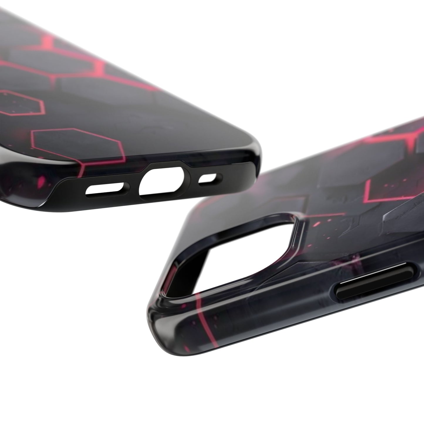 Stylish Tough Phone Cases with Hexagonal Design - Durable Protection for Tech Lovers
