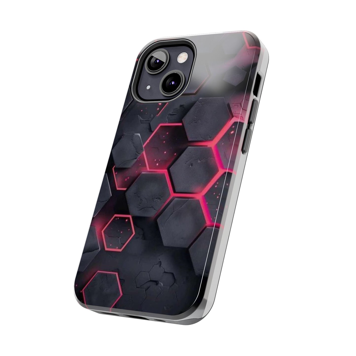 Stylish Tough Phone Cases with Hexagonal Design - Durable Protection for Tech Lovers