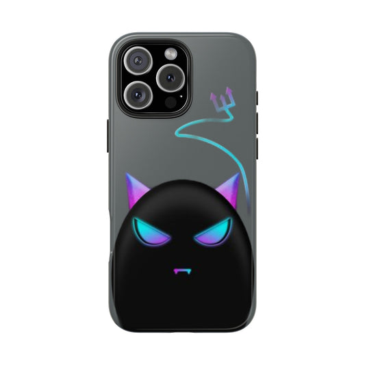 Demonic Cat Tough Phone Case - Cute & Edgy Phone Protection for Cat Lovers