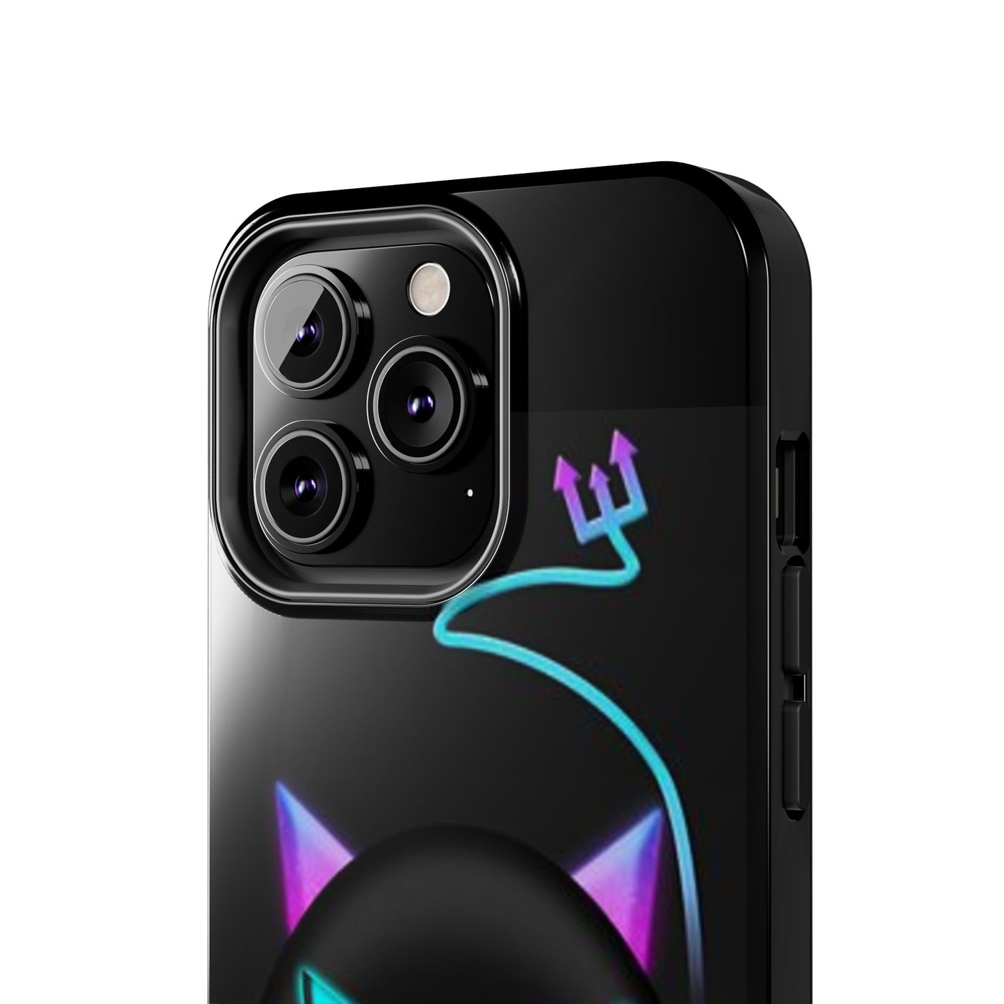 Demonic Cat Tough Phone Case - Cute & Edgy Phone Protection for Cat Lovers