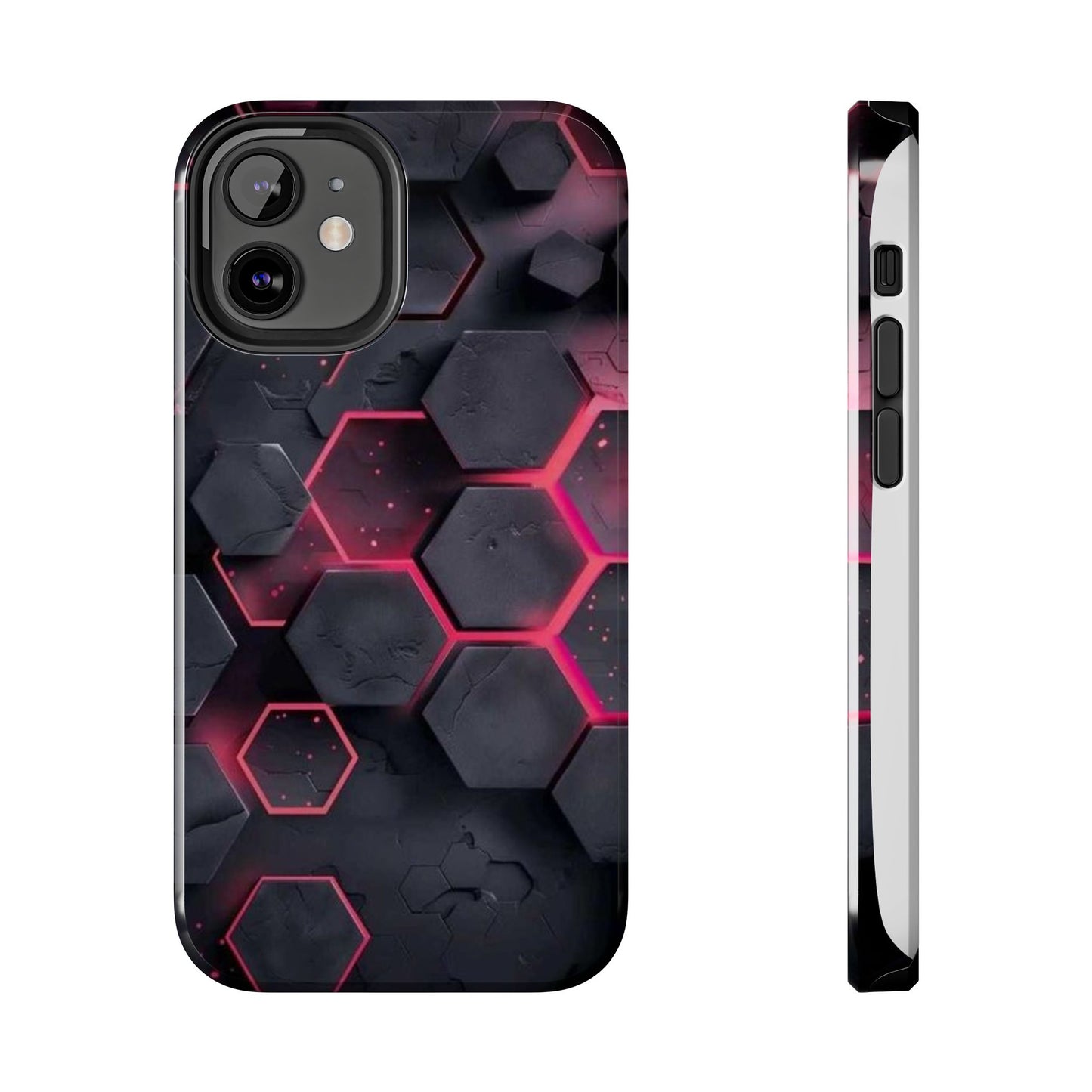 Stylish Tough Phone Cases with Hexagonal Design - Durable Protection for Tech Lovers
