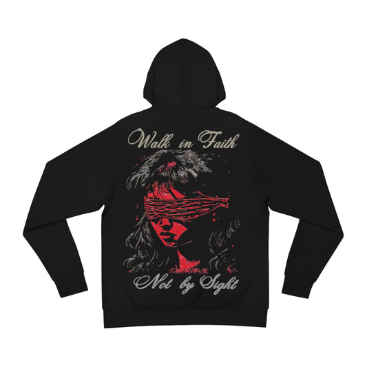 Eclipse Shadow Black Hoodie for Men & Women – Walk in Faith Not by Sight Spiritual Motivation