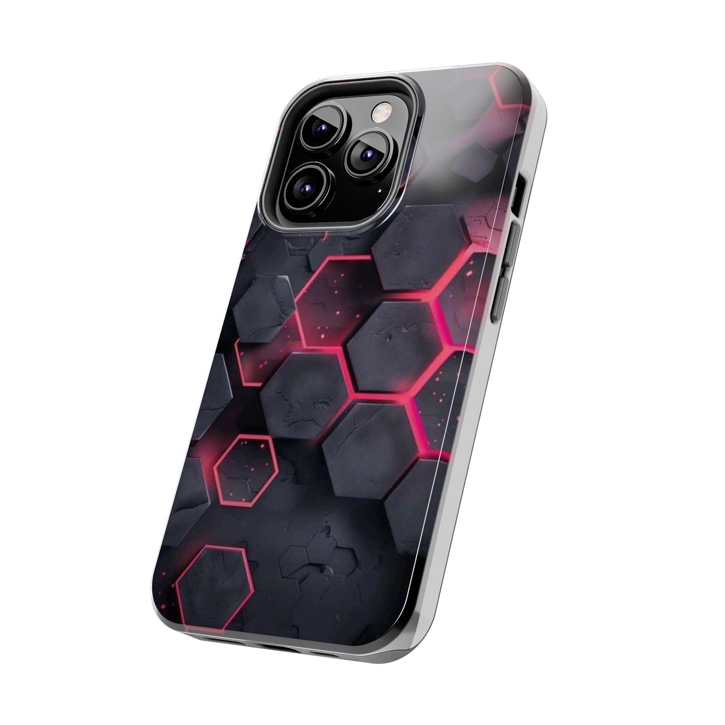 Stylish Tough Phone Cases with Hexagonal Design - Durable Protection for Tech Lovers