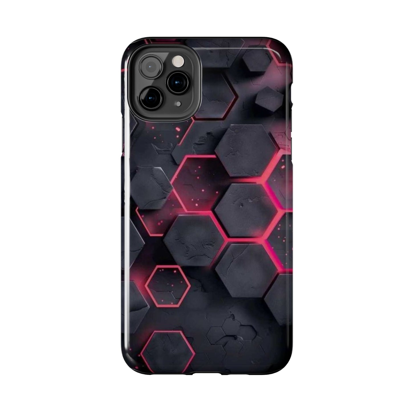 Stylish Tough Phone Cases with Hexagonal Design - Durable Protection for Tech Lovers