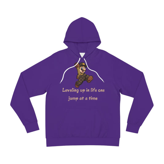 Violet Surge Hoodie for Men & Women – "Level Up Vibes" Gamer-Inspired Motivation Apparel