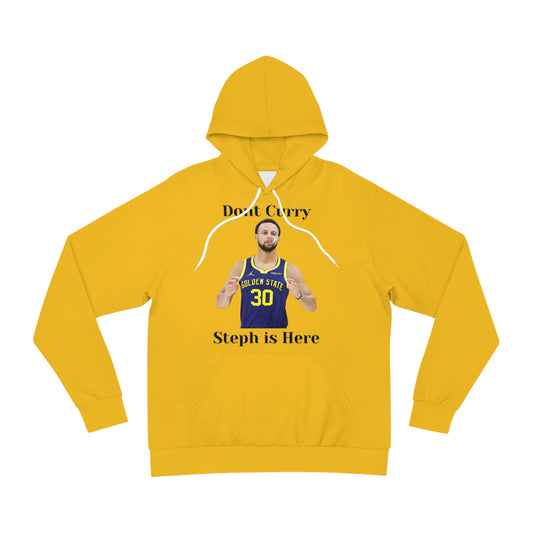 Butter Yellow "Don’t Curry, Steph Is Here" Hoodie – Bold Basketball Graphic Pullover
