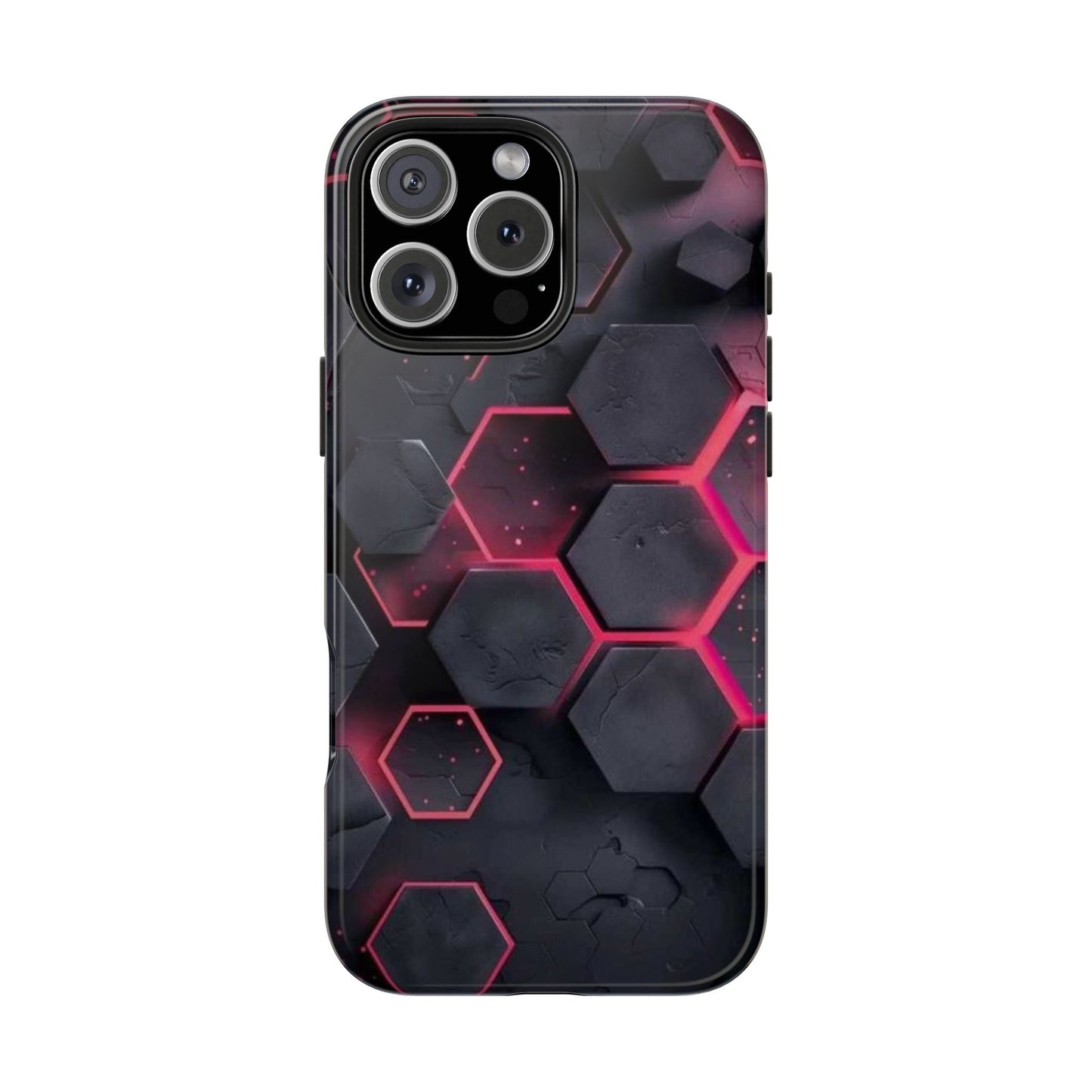 Stylish Tough Phone Cases with Hexagonal Design - Durable Protection for Tech Lovers