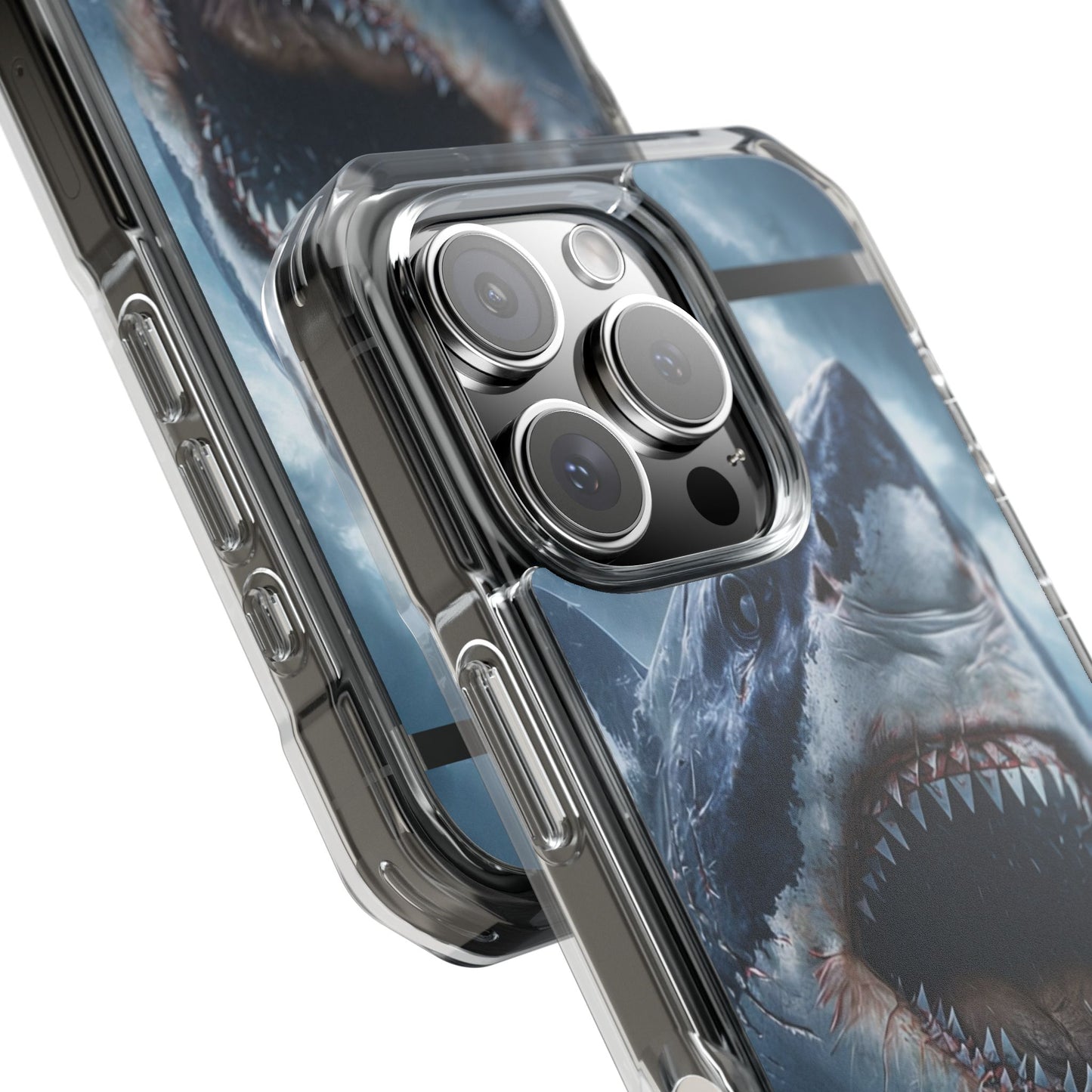 Shark Attack Magnetic Clear Impact Case – Ocean Adventure Phone Cover