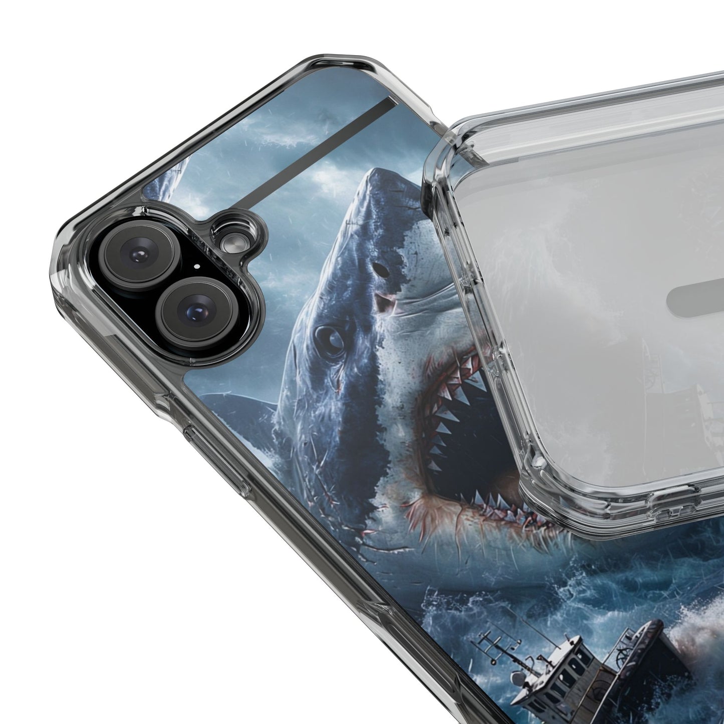 Shark Attack Magnetic Clear Impact Case – Ocean Adventure Phone Cover