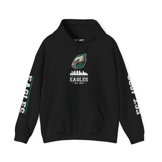 Philadelphia Eagles Hoodie – Est. 1933 | Black Pullover for Men & Women | Team Colors & Mascot Design