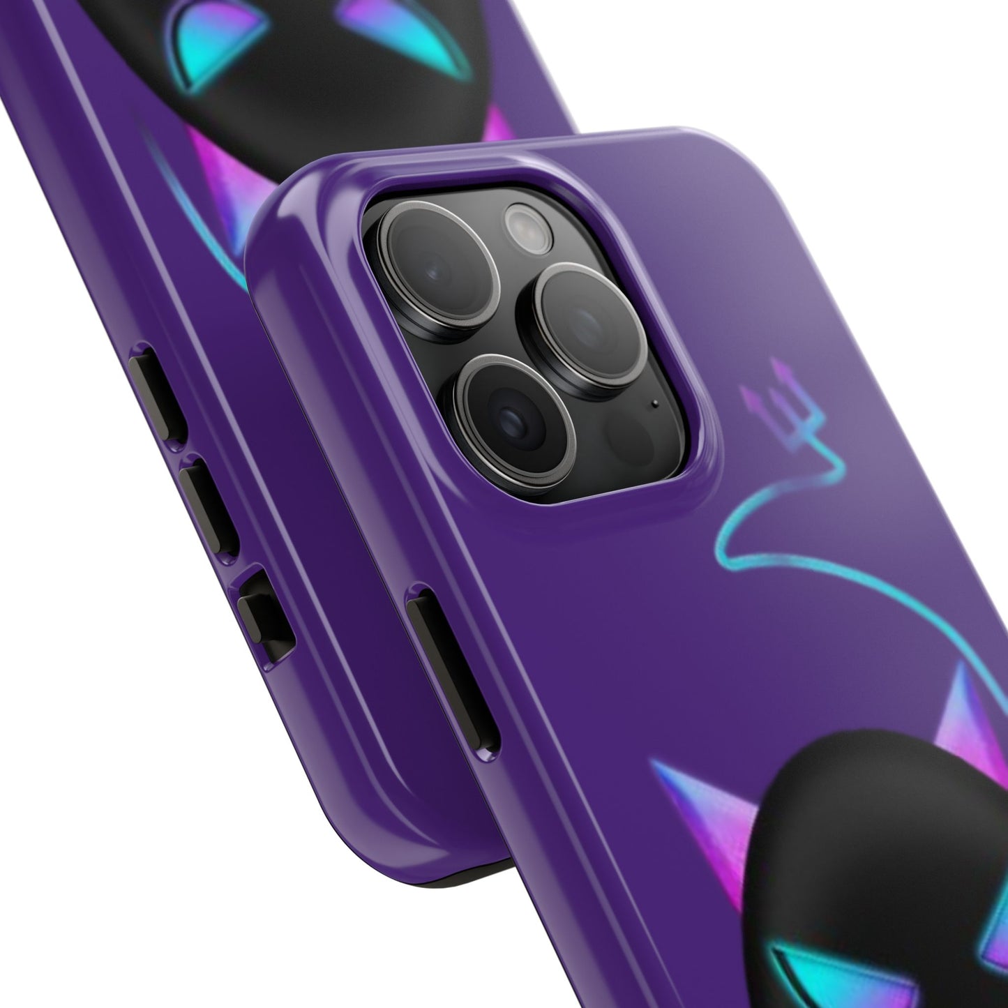 Demonic Cat Tough Phone Case - Cute & Edgy Phone Protection for Cat Lovers