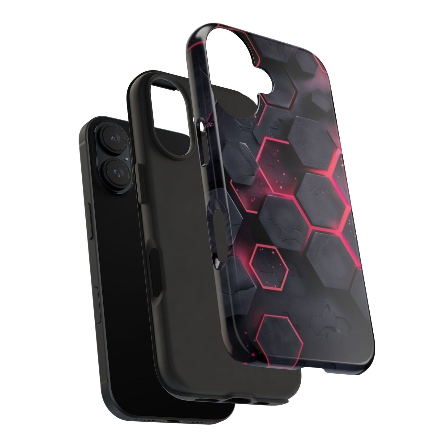 Stylish Tough Phone Cases with Hexagonal Design - Durable Protection for Tech Lovers