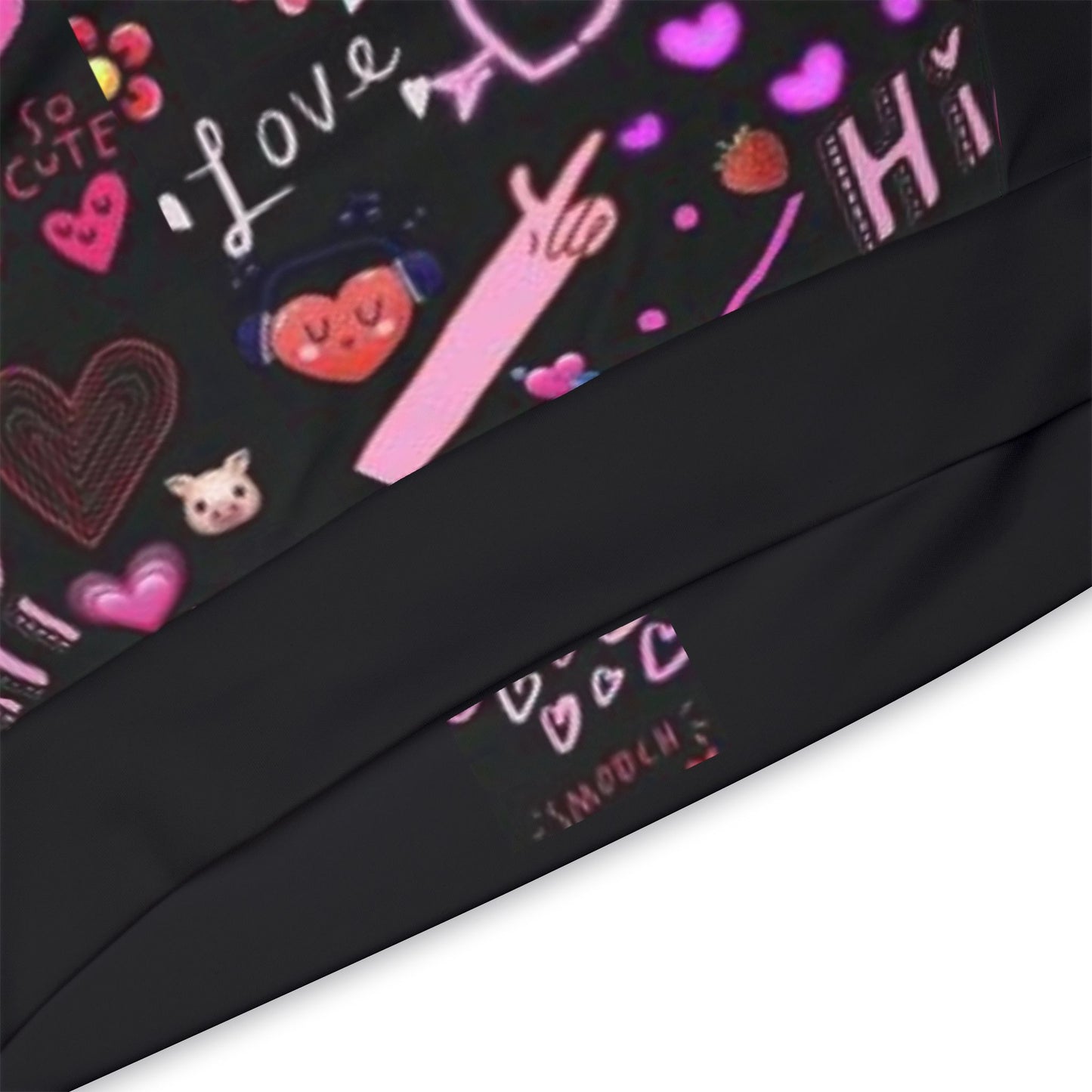 ❤️ Colorful Love Graphic Black Hoodie – Trendy & Stylish Workout and Casual Wear