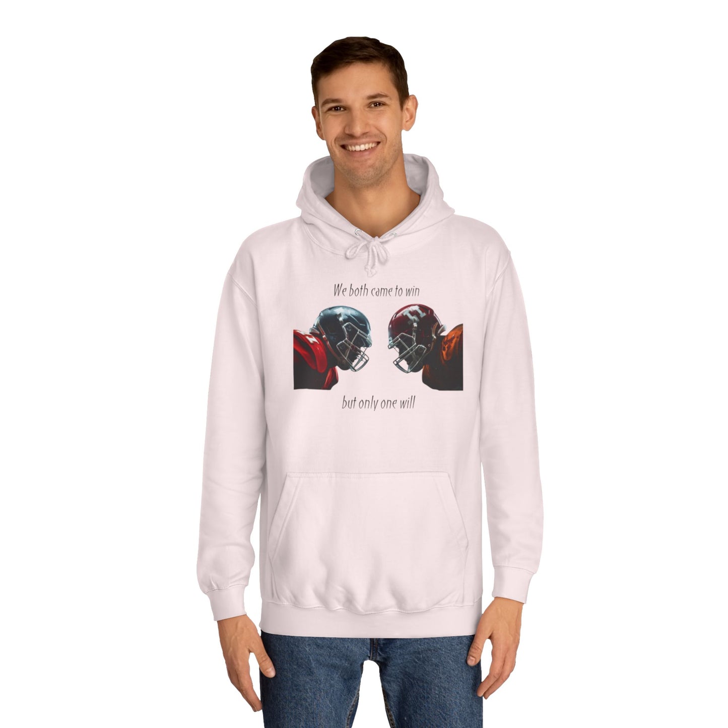 Steel Grey NFL Men’s Hoodie – "We Came Here to Win" Game Day Football Sweatshirt with Drawstrings & Kangaroo Pocket