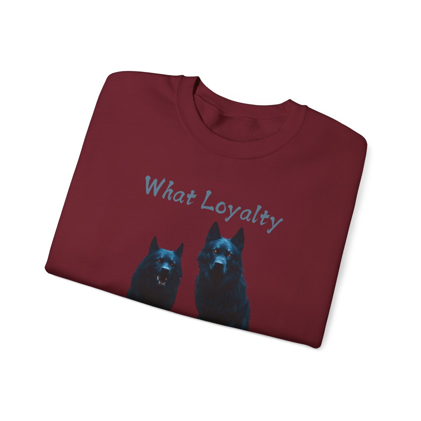 🐾 Funny Dog Lover Red Sweatshirt – "What Loyalty Looks Like" Design for Dog Owners & Pet Lovers