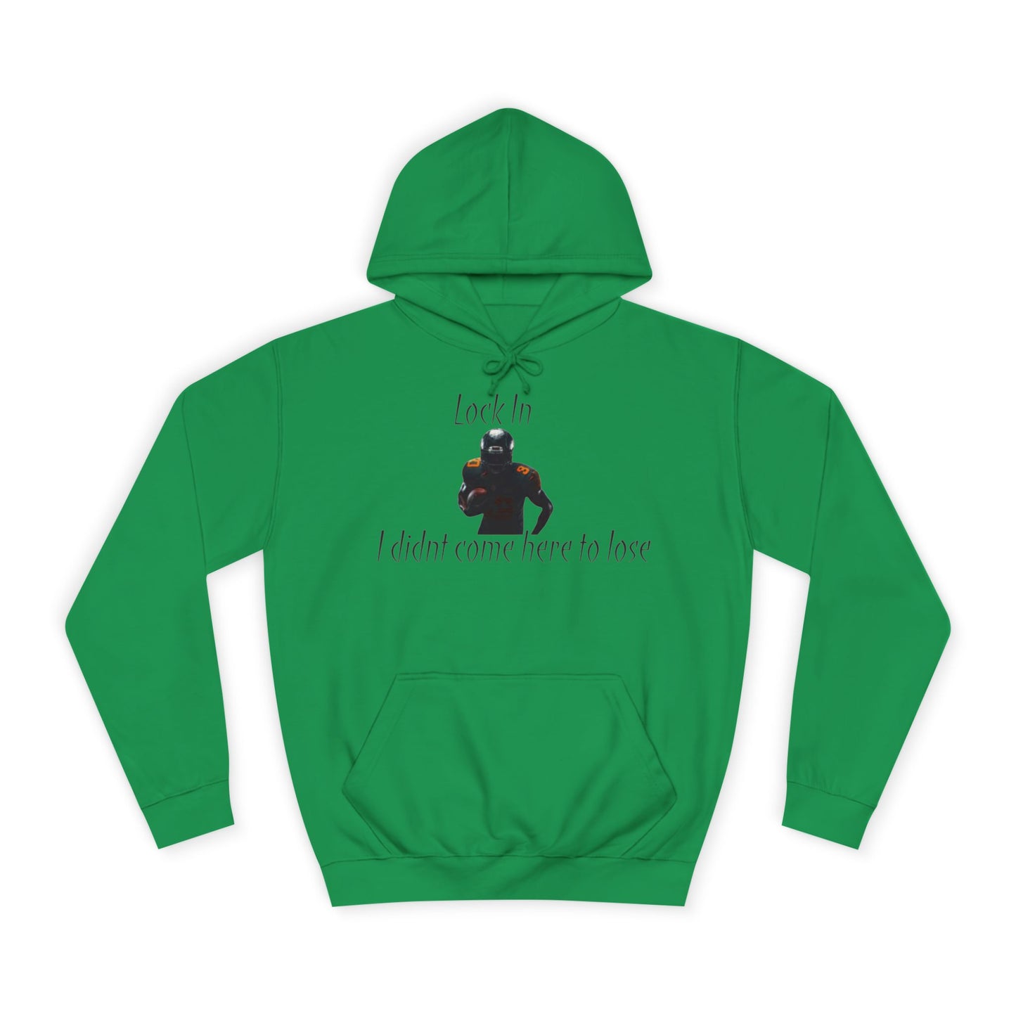 Glacier White Men’s NFL Hoodie – "Lock In" Football Edition Sweatshirt with Drawstrings & Kangaroo Pocket