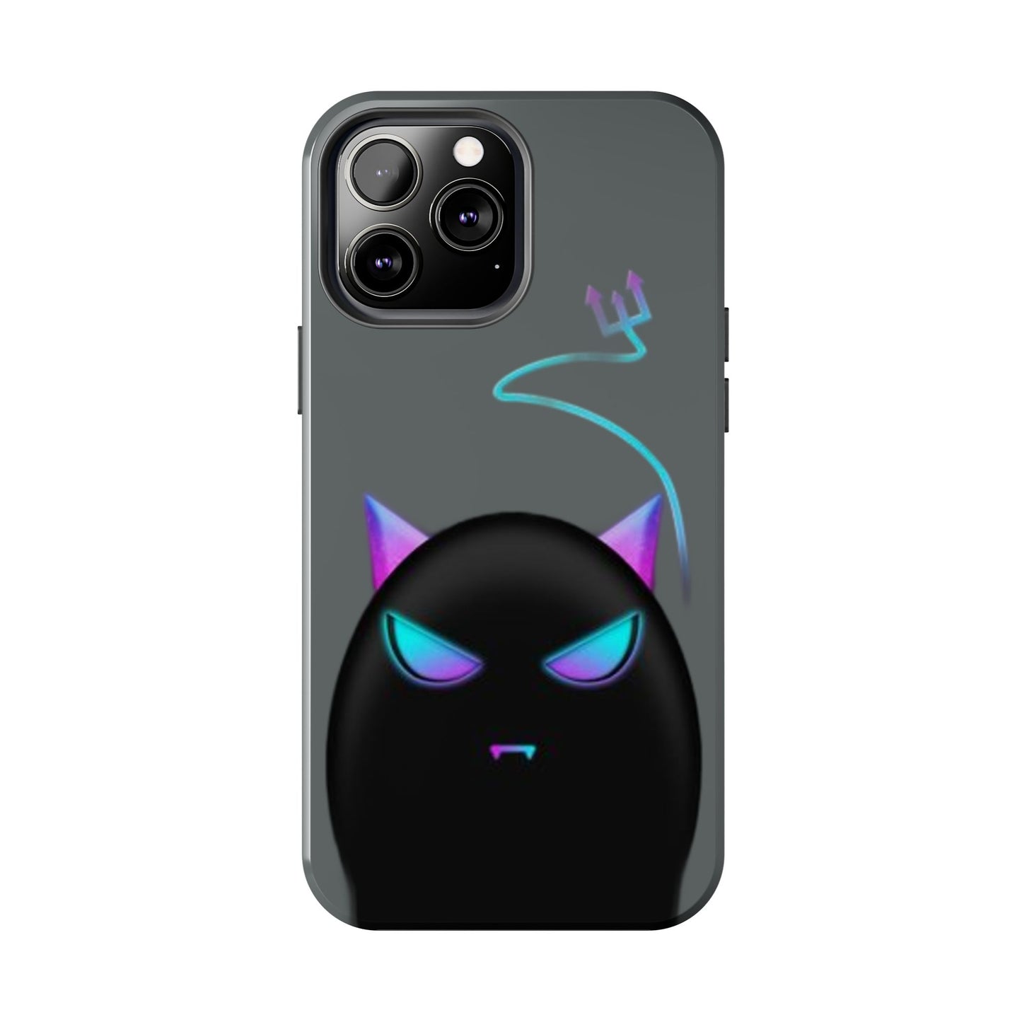 Demonic Cat Tough Phone Case - Cute & Edgy Phone Protection for Cat Lovers