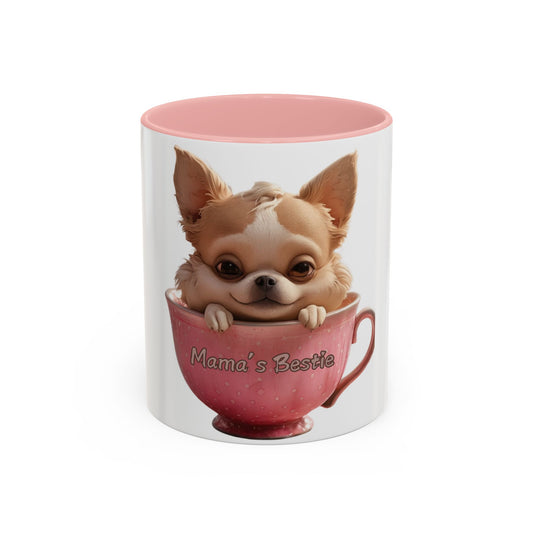 Cute Chihuahua Coffee Mug - "Mama's Bestie" - Perfect Gift for Pet Lovers