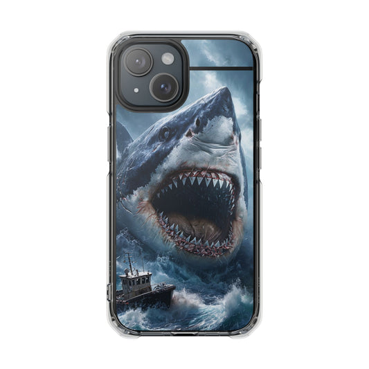 Shark Attack Magnetic Clear Impact Case – Ocean Adventure Phone Cover