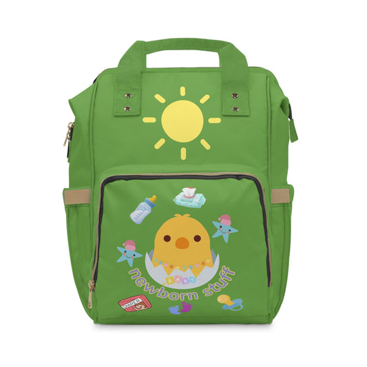 Sage Green Large Capacity Diaper Bag Backpack – Waterproof, Travel Baby Bag for Moms & Dads
