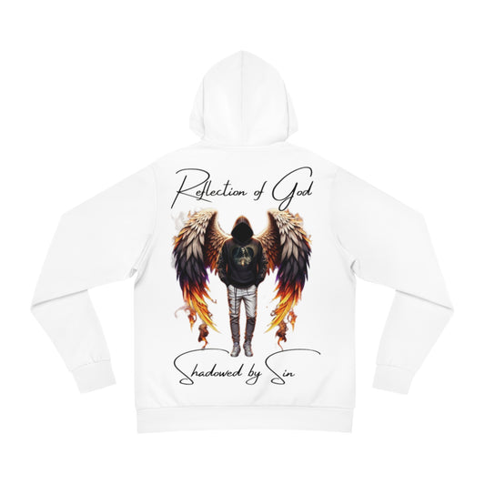 Crystal Veil White Hoodie for Men – Divine Identity Reflection of God Inspired Wear