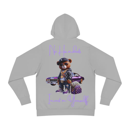 Ash Grey "Invest in Yourself" Hoodie – Cool Bear Motivation Sweatshirt