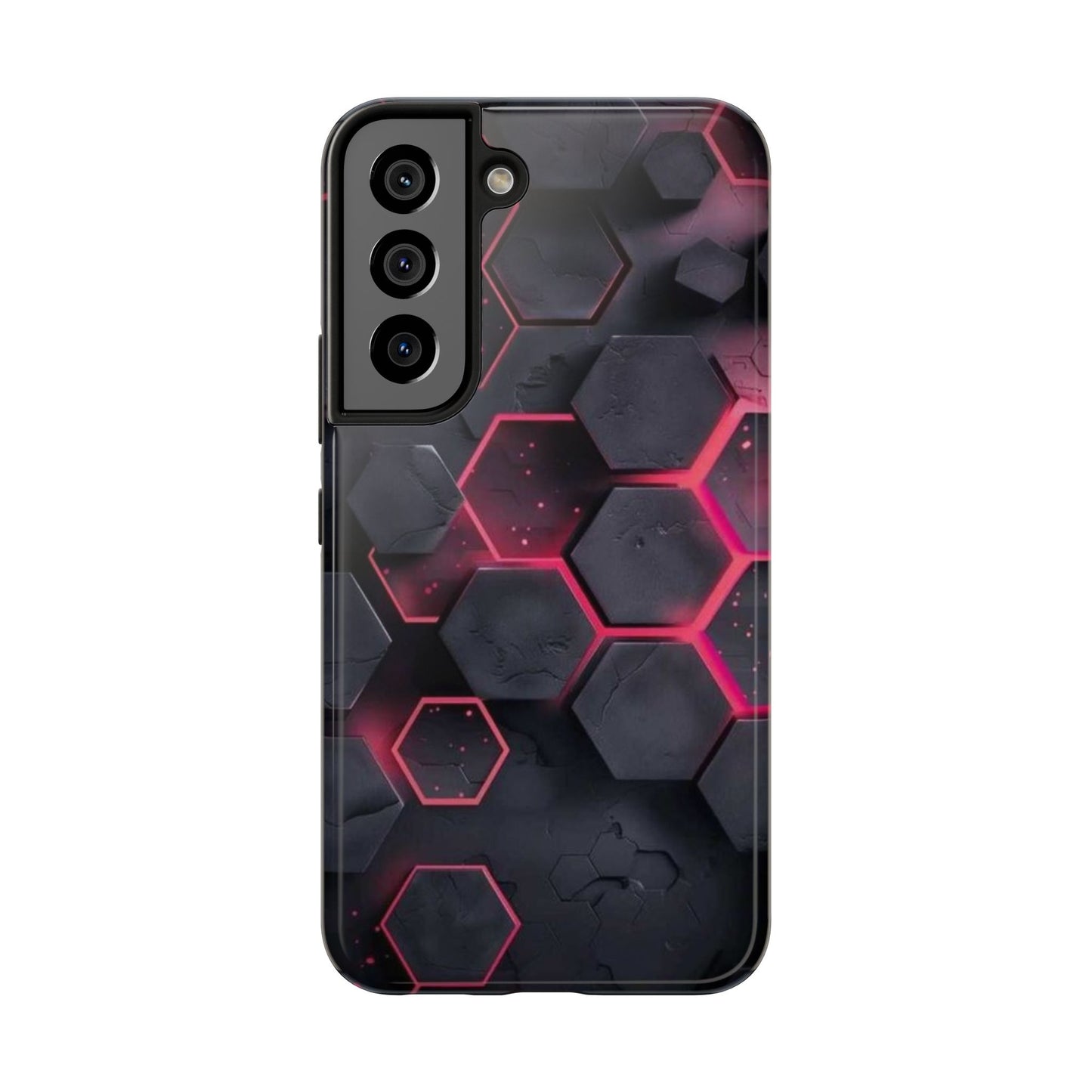 Stylish Tough Phone Cases with Hexagonal Design - Durable Protection for Tech Lovers