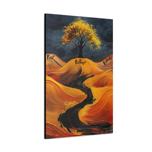 Warm Autumn Tree Canvas Gallery Wrap - Ideal Home Decor for Fall Celebrations
