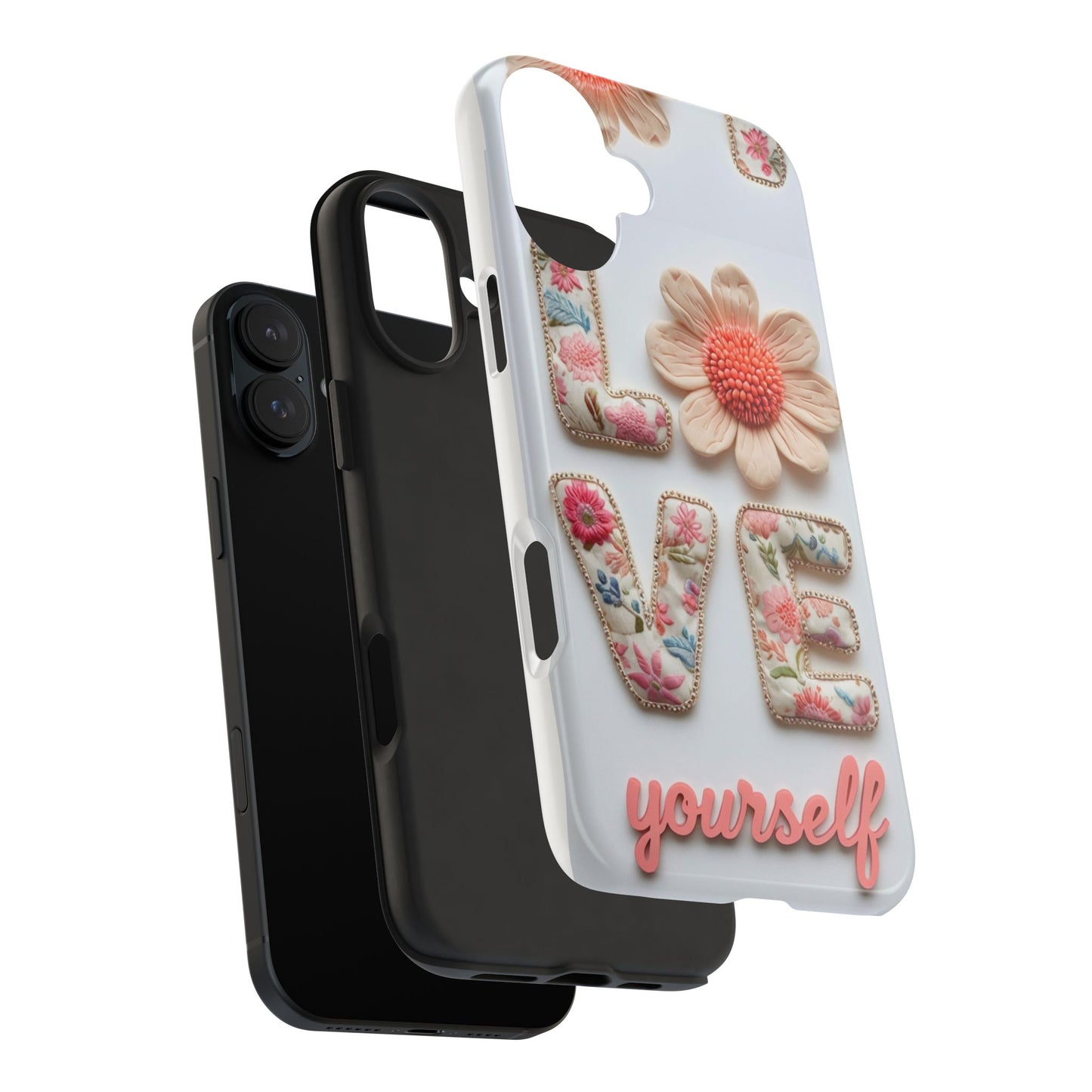 Floral 'Love Yourself' Tough Phone Case